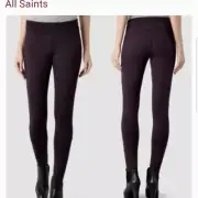 ☆All Saints Ankle Zip Lori Legging ☆ Size Small color licorice ☆authentic $178