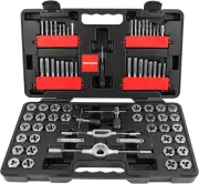 75-Pc Tap and Die Set, SAE & Metric Hex Thread Taps Dies Wrench Metric Sizes M3
