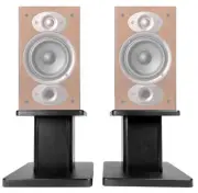 (2) 8” Black Bookshelf Speaker Stands For Polk Audio RTI A1 Bookshelf Speakers