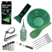 12" Green Gold Pan Panning Kit & Pocket Sluice Box