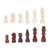32Pcs Chess Pieces Portable Tournament Chessmen for Chess Board Game