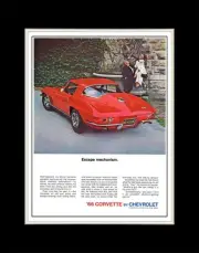 1966 Chevy Corvette Sting Ray Sport Coupe - Matted for 11x14 Frame