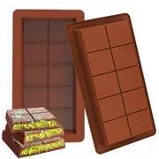 Deep Chocolate Bar Molds 2 Pack, Large and Thick Silicone Chocolate Bar Molds for Stuffed Bar, Big Chocolate Candy Bar Mold