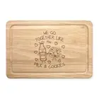 We Go Together Like Milk & Cookies Rectangular Chopping Board Funny Valentines