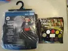 NEW Boys Vampire Costume & Paint Palette makeup lot Size 6 Dracula cape pants &&