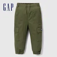 在飛比找蝦皮商城優惠-Gap 男幼童裝 Logo鬆緊束口工裝褲-綠色(836898