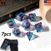 7pcs DND Polyhedral Dice Set for Dungeons&Dragons DND RPG MTG Role Playing Games