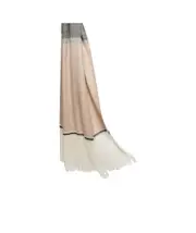 fringed shawl One size Nude