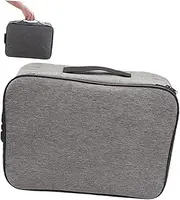 VALICLUD Document Lock Bag Capacity Document Organizer with Combination Lock for Secure Storage of Passports Files and Valuables Multi Practical Travel Grey