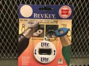 VINTAGE MILLER LITE 1988 Bev Key® 3 in 1 Beer Can Bottle Opener Key Chain W