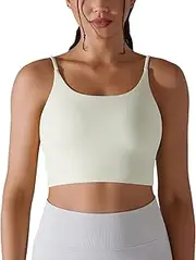 [Generic] 2025 Women's Sports Bra Fixed Chest Pad Sexy Thin Strap Beautiful Back Fitness Top Suspender Shock-Proof Push Up Yoga Vest Gym Workout Tank