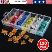 120PCS 5-30A Zinc Blade Fuse Set Assortment Auto Car Truck Motorcycle Fuse Kit