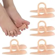 Pack of 8 Silicone Toe Wavy Corrector, Hammer Toe Pads, Correctors, Gel Toe Separators, Snail Single Hole, Hallux Valgus Pads, for Friction Relief and Toe Alignment
