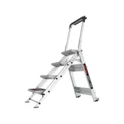 Little Giant 150kg Aluminium Safety Step 4 with Bar Single Side Stepladder