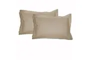 Accessorize 325TC Pair of Tailored Standard Pillowcases Linen