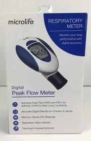 Microlife Digital Peak Flow Respiratory Meter / Respiratory Monitor Meter NIB