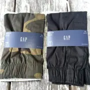 TWO MEN'S GAP BOXER SHORTS BLK/CAMO UNDERWEAR COTTON BOXERS XL 40/42 NEW