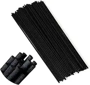 Zhooooonglf 50 Pcs 23cm x 3mm Black Fibre Reed Rattan Wood Reed Diffuser Sticks Essential Oil Aroma Replacement Aroma Reed