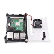 9 Layers Acrylic Transparent Case With Cooling Fan For Raspberry Pi 3B+/3B F