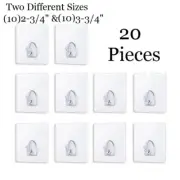Anti-skid Hooks Reusable Transparent Wall Hanging Hooks 20 Pieces 2 Sizes New