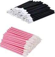 Goxfaca 200 Pcs Lip Wands, Lipstick Testers, Lint Free Applicators, Makeup Lip Brushes, Beauty Tool, Black