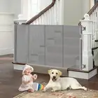 Reinforced Retractable Dog Gate for Stairs with Support Rods, Extends up to 5...