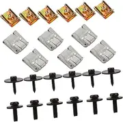 MUCKLILY 24pcs Undertray Clip Kit Durable Shield Screws for Engine Splashguard Random Colors Replacement for Worn Clips Practical Auto Parts Random Color