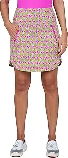 [IBKUL] Athleisure Wear Sun Protective UPF 50+ Icefil Cooling Chantal Print Straight Skort - 28540