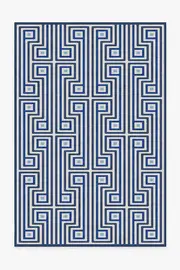 200' x 290' | Machine Washable Runner Rug | Kid & Pet Friendly | Indoor Rug | Jonathan Adler Greenwich Blue Rug | Ruggable