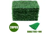 OZNALA 20x Artificial Plant Walls Foliage Hedge Grass Mat Greenery Panels Fence 40x60cm