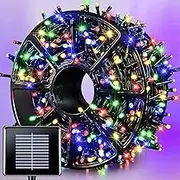 JMEXSUSS Solar String Light 600LED 206.7ft 8 Modes Solar Christmas Lights Waterproof Outdoor Fairy String Lights for Gardens, Homes, Wedding, Party, Christmas Tree Outdoors (600LED, Multicolor)