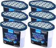 [Zarpax] Moisture Absorber Activated Charcoal 300g | Removes Moisture, Damp, Humidity & Odors | Activated Charcoal Odor Absorber | Moisture Trap for Bathroom, Closet, Kitchen & Small Spaces | Set of 6
