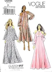 Vogue V9296 Misses' Sewing Pattern Dress, Size 14-16-18-20-22