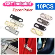 10Pcs Zipper Pull Replacement Zipper Repair Kit Zip Slider Pull Tab Universal AU
