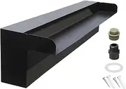 Outdoor Water Feature Waterfall Spillway Pool Fountain Stainless Steel, Water Feature Spillway for Hot Spring Pond Hotel Lobby, Wall Mount Pond Water Features