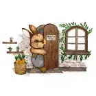 New Cartoon 3D Painted Bunny Wall Sticker Home Bedroom Kids Bedroom DecoratiK QM