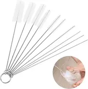 Minkissy Nylon Tube Brush Cleaning Brush Set for Straws Glasses Keyboards Jewelry