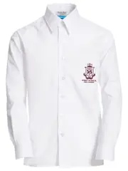 Snr LS Shirt White With Emb