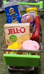 Mini Shopping Cart Filled Basket Metal Handcart Brands + More *Actual Photo* (6)