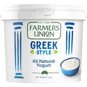 Farmers Union Greek Style All Natural Yogurt 2kg