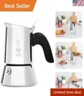 Venus Stainless Steel Espresso Coffee Maker - Gas & Electric Hob Compatible