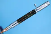Bolt Action Pen - Chrome Plating with Dark Woodland Camo Pattern 30 Caliber Tip