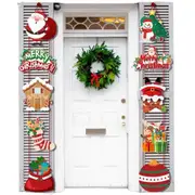 NNETM 10PCS Snowman & Socks Door Hanging Set