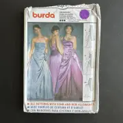 Burda Sewing Pattern 8321 Size 6-18 Evening Bridesmaid Prom Formal Dress Y2K