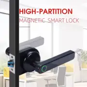 Lock for Frameless Glass Door - Smart Lock with Fingerpint, Password and Keys