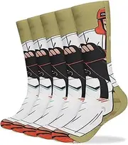[NQHJT] Taekwondo Design Socks for Women Men Breathable Boot Socks Warm Calf Socks for Hiking Work, Style, One Size, Style, One size