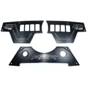 3 Piece CNC Dash Switch Panels 8 Hole RZR XP1000 Turbo S 900 1000 Black
