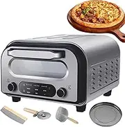 Home Pizza Oven,Indoor Pizza Oven with Smart Touch Screen, 1700W - 12" Countertop Pizza Oven Electric Pizza Maker with Pizza Stone & Cutter, Heats up to 450℃ for Home RV