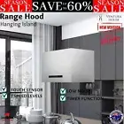 Hanging Island Range Hood Touch Sensor LCD 55 cm Stainless Steel With Filter