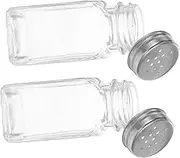 MUSISALY 2pcs Seasoning Bottle Picnic Seasoning Bottle Glass Spice Shaker Spice Dispenser Salt for Kitchen Transparent